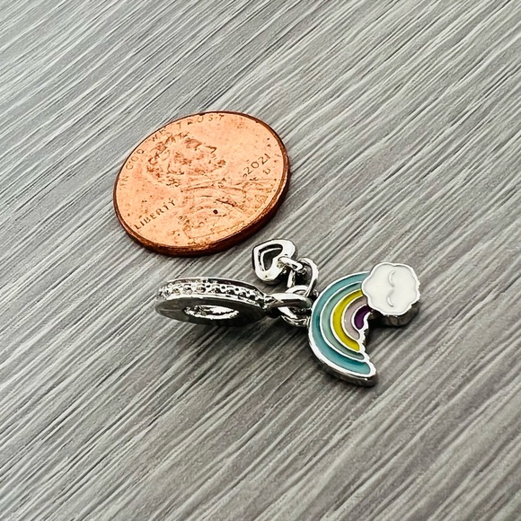Silver plated & Enamel Rainbow charm - Picture 5 of 5